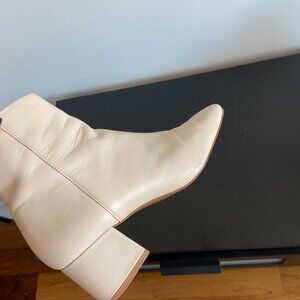 & Other Stories Ankle Leather Boots - Beige - Size 7
